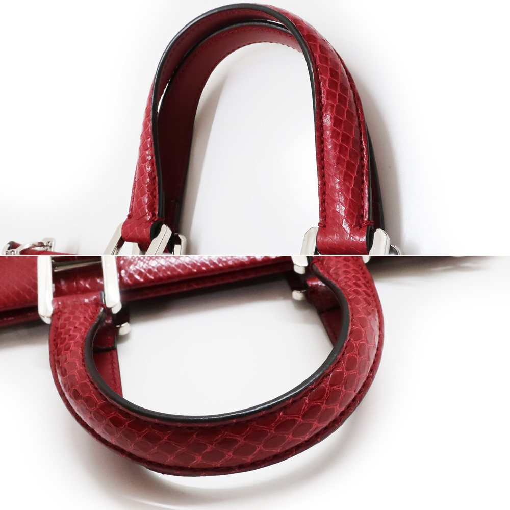 Gucci Zumi Small 2way Bag Python Red - image 6